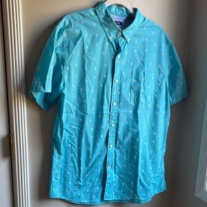 Men's Blue Short Sleeve Shirt